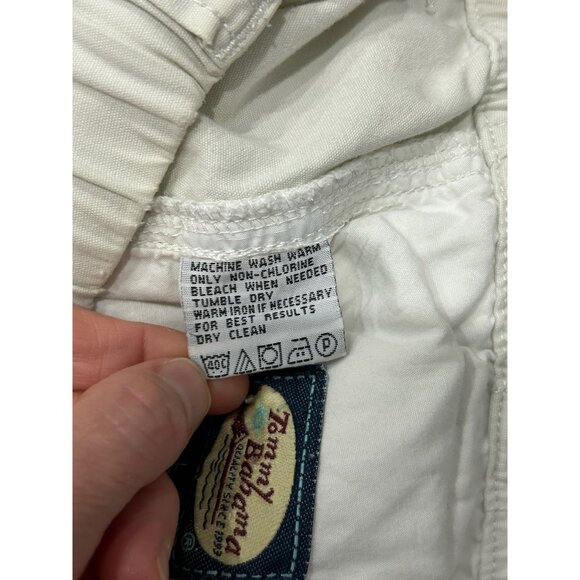 Tommy Bahama Mens Cargo Shorts White Elastic Waist Button Sz Large - Picture 6 of 8